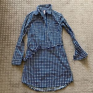 Blue and white Shift dress